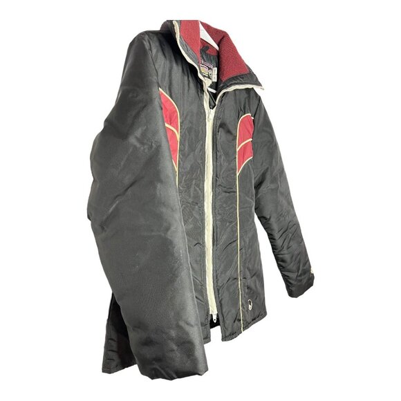 Vintage Arctic Cat Arctic wear Tall Med Black Winter Sports Jacket Coat Sledding - Picture 3 of 11